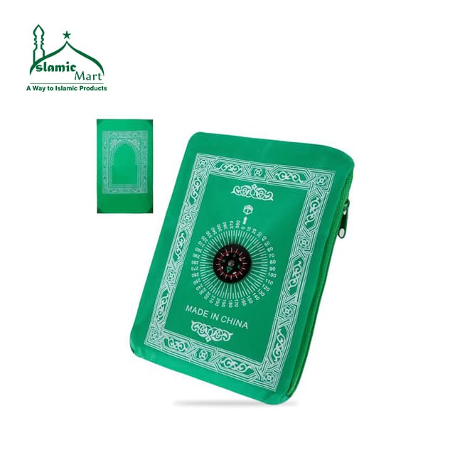 Travelling Prayer mat with Qibla Numa/ Pocket Janamaz