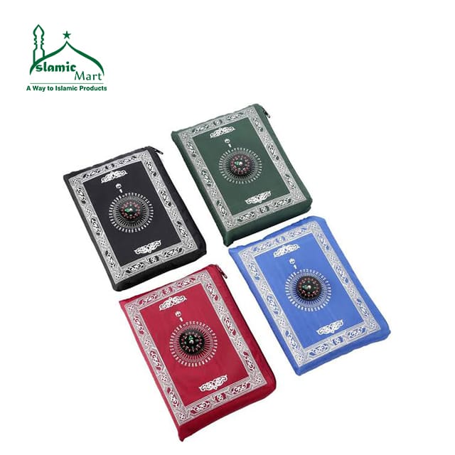 Travelling Prayer mat with Qibla Numa/ Pocket Janamaz