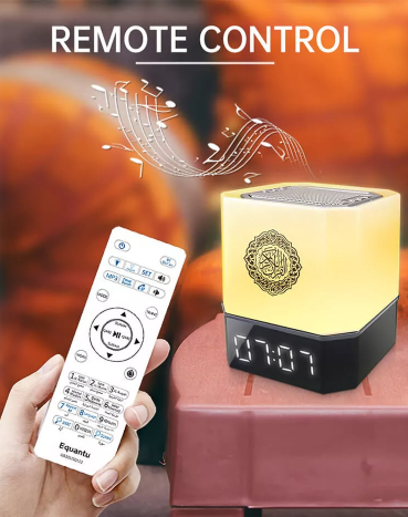 Touch Lamp Azan Clock Quran Cube Speaker QB303