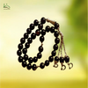 33 Beads Black Aqeeq 10mm Tasbeeh with chain